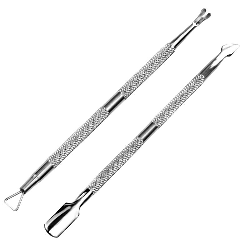HIFAU Professional Cuticle Pusher and Cutter, Cuticle Trimmer & Cuticle Remover, 2-Piece Manicure Tools Set for Fingernail and Toenail - Image 1